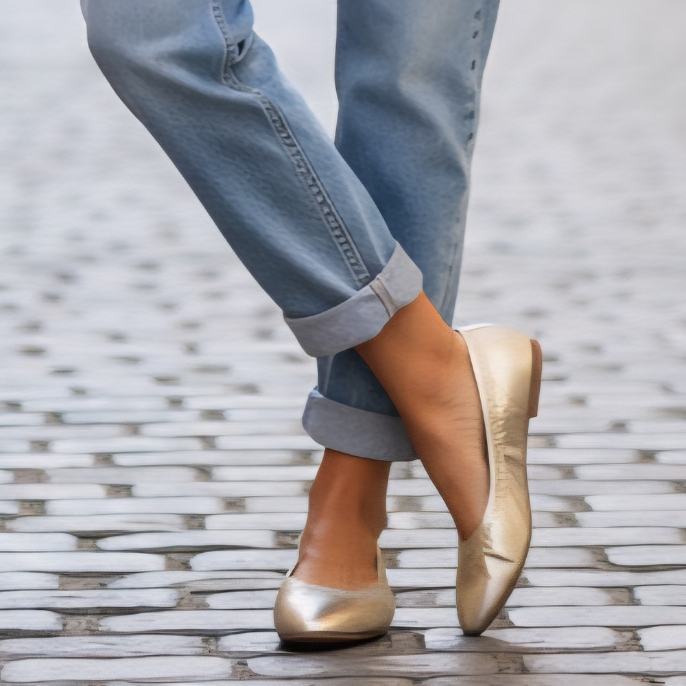 Stylish Gold Flats